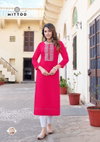 Palak Vol 37 By Mittoo Rayon Embroidery Kurtis Wholesalers In Delhi